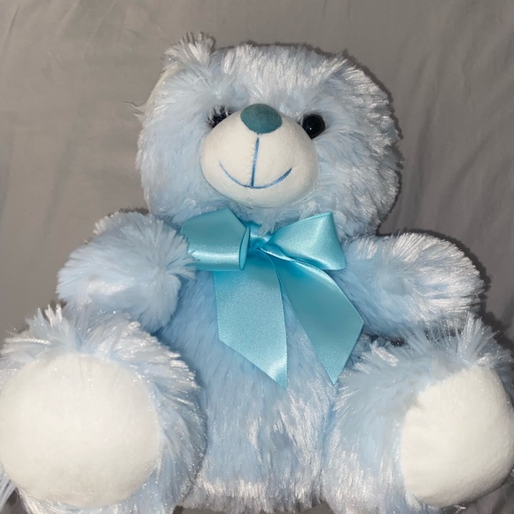 LIMITED EDITION Babyshower blue teddy bear plushy - Picture 1 of 4